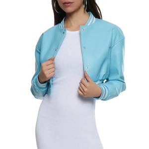 Veste de baseball en chenille à broderie personnalisée pour femmes Vestes Letterman personnalisées Vestes d'université pour femmes vierges en gros - Product Image 5