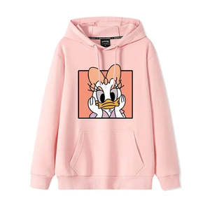 Women's for <b>Disney</b> Donald Daisy Hooded <b>Sweatshirt</b> Breathable Knitted XS One Size Zipper Design for Autumn - Product Image 5