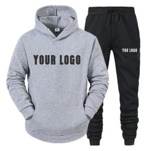 Wholesale Custom Men's Autumn 100% Cotton Jogging Tracksuit Quick Dry Breathable Plus Size <b>Hoodie</b> Casual Training Wear Own - Product Image 3