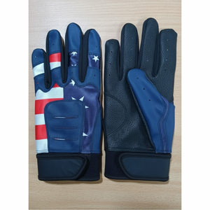 Gants de frappe de baseball/softball en cuir professionnel de haute qualité, antidérapants, respirants, durables, fermeture à boucle et crochet, logo personnalisé - Product Image 6