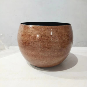 Pot de fleur en fer de forme ronde pour la maison balcon et jardin Pot de fleur jardin Patio intérieur extérieur fait à la main en vrac produit - Product Image 1