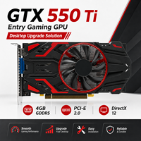 Nueva Tarjeta Gráfica GTX 550 Ti de 4GB GDDR5 de 128 Bits con un Solo Ventilador, PCI Express 2.0 X16, DirectX 11, para Juegos, con VGA/DVI para PC de Escritorio
