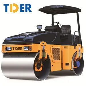 Yeni 4000kg yapı mühendisliği inşaat yol makineleri TDER 4 ton mini titreşimli actor ktör küçük yol silindiri satılık