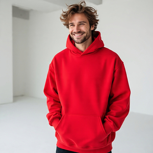 2024 Men Oversize Pullover Hoodie Men's Breathable Drop Shoulder Heavyweight Hood Outdoor <b>Jogging</b> Oversize Hoodie Men - Product Image 6