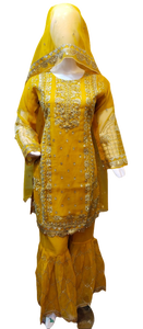 Pakistanais respirant brodé Readymade femmes déguisement Sharara Design costumes Club fête porter dentelle décoration en gros - Product Image 2