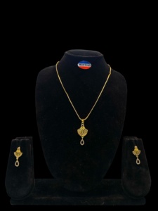 ชุดจี้โซ่ชุบไมโครแบบดั้งเดิมมีสไตล์ชุดสร้อยคอและต่างหูที่สวยงามสำหรับผู้หญิงสวมใส่ในงานแต่งงาน - Product Image 3