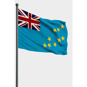 Drapeau extérieur personnalisé Tuvalu 3x5 pieds, impression numérique sur mât en aluminium pour agence de voyage - Product Image 1