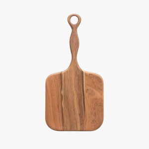 Tabla de cortar de madera con mango blanco, accesorios de cocina para el hogar y el hotel, perfecta para cortar verduras, frutas, carne, queso - Product Image 2