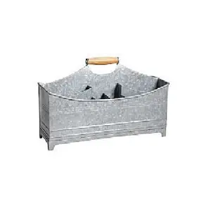制造商和批发商厨房用具支架镀锌成品木柄金属盒