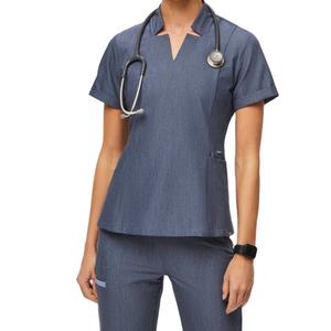 2024 nuevo estilo conjuntos de uniformes de hospital uniforme de enfermera ajuste Scrubs mujeres Spandex conjunto de uniformes de Enfermería Médica - Product Image 5