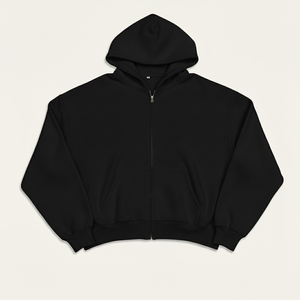 Sudadera con Capucha Extra Grande de Invierno Personalizada, 100% Algodón, Gruesa, 450 g/m², Felpa, Lavado Ácido, Bolsillo, Estilo Vintage Y2K, Ropa Urbana para Hombre - Product Image 1