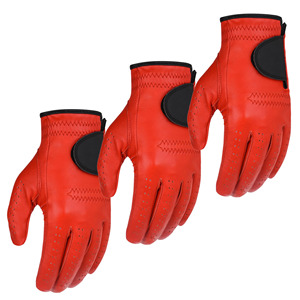 Gants de golf en cuir de mouton pur de couleur unie faits sur mesure, respirants et antidérapants, gants en cuir pour hommes - Product Image 2
