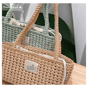 Sac en crochet, fil de raphia, mini sac à main pour un style estival, vêtements de villégiature et présentation en boutique, fabrication artisanale au Vietnam - Product Image 3