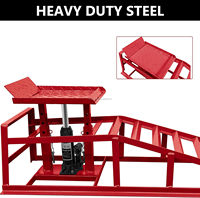 Dongkrak Mobil Hidrolik Baja Profil Rendah 2 Ton Heavy Duty, Ramp Perbaikan Mobil, Dongkrak Mobil yang Dapat Disesuaikan untuk Garasi Rumah
