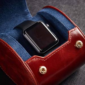 Customized Premium Quality Genuine Leather <b>Watch</b> Roll <b>Travel</b> <b>Case</b> Handmade Portable Organizer with Velvet Interior - Product Image 6