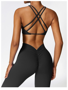 Wholesale Sexy Women High Waist Quick Dry GYM Fitness Yoga Sport Wear Sets Cloths <b>Flare</b> Pants Workout Yoga <b>Leggings</b> - Product Image 3