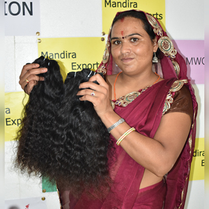 100% Raw Indian Virgin Hair Cuticle Aligned 8-32 Inch Color Black Weaving Bundles <b>Curly</b> Temple Human Hair <b>Extensions</b> - Product Image 2