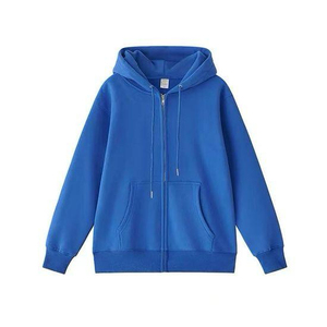 Fermeture éclair haute qualité coton goutte épaule grande taille Streetwear sweats à capuche vêtements solides à capuche avec thermique Logo personnalisé homme sweats à capuche - Product Image 3