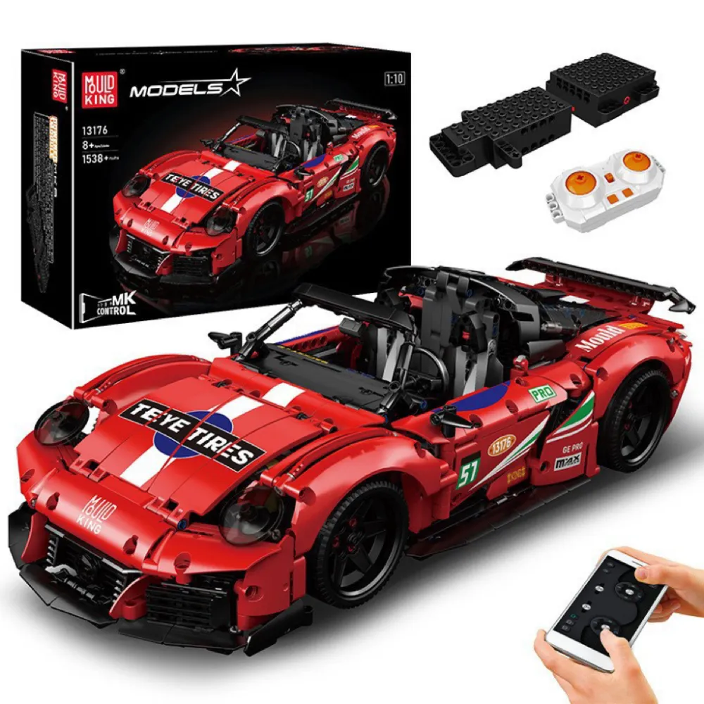 Molde rei 13176 Speed Sports Racing Veículo Modelo de Carro ABS Bloco de Construção Brinquedos blocos de construção conjuntos de carros para crianças