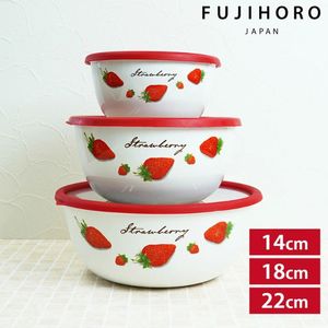 ชุดถ้วยชามผสมขนาด22ซม. ชุดภาชนะใส่อาหารของ Fuji เคลือบสตรอเบอร์รี่ - Product Image 2