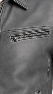 Chaqueta de Cuero para Hombre, Mangas Largas, Alta Calidad, Bolsillos con Cremallera, Estilo Piel, Chaquetas de Cuero PU para Hombre - Product Image 3