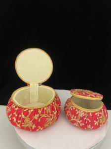 Indian Handmade Embroidery Matka Style Storage <b>Box</b> <b>Wedding</b> <b>Favor</b> Women Jewelry Matka <b>Box</b> for Home Decor - Product Image 3