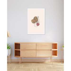 Cadre d'affichage décoratif en bois blanc 60 x 90 cm, cadre de miroir carré avec face en verre, format A4, style suspendu pour exposition, produit très demandé - Product Image 1