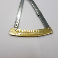 Instrument optique large avec garantie d'un an avec embouts de contact en nylon de construction en acier inoxydable à échelle en laiton de 0 à 19mm