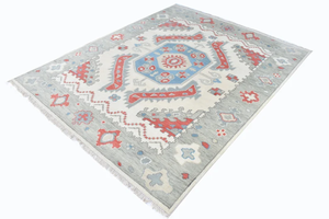 Alfombra de área con patrón Floral moderno más vendida de 2024, Alfombra de lana anudada a mano, conjunto de forma rectangular de oración de algodón alto para sala de estar - Product Image 3