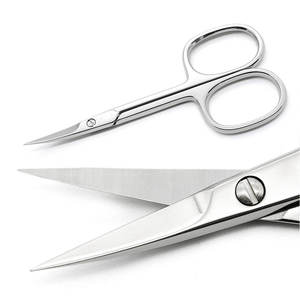 Ciseaux à cuticules pointus Ciseaux à ongles en acier inoxydable avec ciseaux à pochette en cuir - Product Image 5