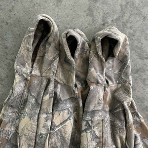 Plus Size Adult Men's Winter Hunting Hoodie Long Sleeves Quarter Zip <b>Waterproof</b> & Windproof Oversized Fit Made in Pakistan - Product Image 4