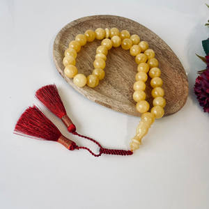 อำพันบอลติกสีเหลืองธรรมชาติ, ลูกประคำอิสลาม, 33 เม็ด - Product Image 5