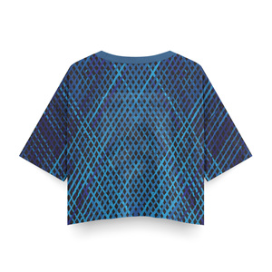 "OEM Mujeres All Over Printed Crop Top Algodón Elástico Streetwear Moda Casual Tee" - Product Image 2