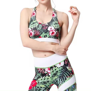 Ropa deportiva de gimnasio para mujer más vendida, conjunto de Yoga de algodón transpirable de alta calidad, patrón sólido, cintura elástica, ropa de Fitness - Product Image 6