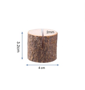 DIVRIS Wooden <b>Log</b> Place Card Holders Rectangle Shape Rustic Handmade Eco-Friendly Decoration <b>Stands</b> for Table Numbers Wedding - Product Image 3