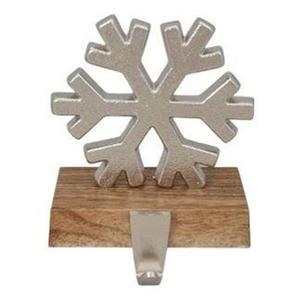 Support de bas en forme de flocon de neige à base en bois au design élégant à des prix abordables avec des tailles 12.7X9.525X15.875 CM - Product Image 1