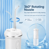 Tragbarer Elektrischer Kabelloser Faltbarer Wasserflosser 190ml IPX7 Wasserdicht USB Aufladbar 4 Modi 360° Düse Hotel