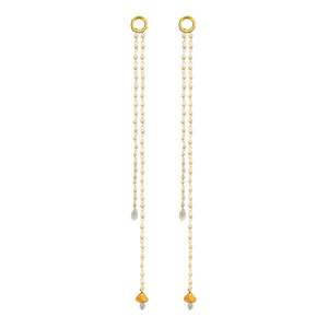 Kriaa Gold Plated Pearl Kan Chain 1503324 Categoría de producto Pendientes de perlas elegantes - Product Image 1