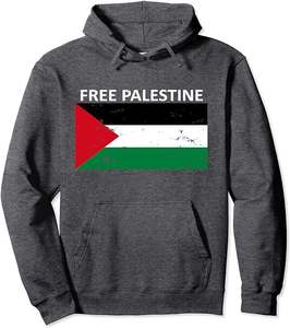 Sudadera con capucha Palestina gratis para adultos Impresión de sublimación 3D Cuello redondo Bordado 100% Algodón Temporada de invierno - Product Image 3