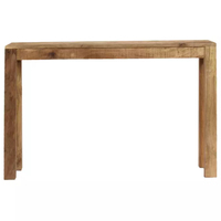 Table console élégante et moderne en bois de manguier massif, avec miroir et éclairage LED, convertible et pliable, pour salon, décoration intérieure, usage hôtelier
