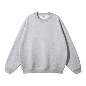 Sudadera de Cuello Redondo de Algodón Grueso de 350 g/m², Diseño Nuevo, Corte Regular, Franela, Impermeable, Transpirable, Unisex, Hombros Caídos, Personalizable - Product Image 4