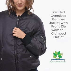 Chaquetas de bombardero holgadas de moda para mujer Amriss Diseño personalizado Prendas de abrigo Ropa de moda Pedido a granel Proveedor de fabricante de Bangladesh - Product Image 6