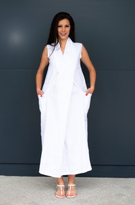 Vestido Formal Largo a Cuadros Vintage para Mujer, Mangas Largas, 100% Algodón - Product Image 6