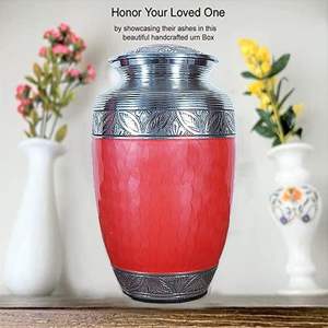 Urnas para cenizas, urnas de cremación conmemorativas para hombres adultos para cenizas, cenizas humanas de aluminio, melocotón decorativo hecho a mano para mujeres adultas - Product Image 3