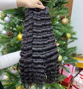 ผมต่อแบบลอนใหญ่ลอนธรรมชาติผมแท้แบบลอนผมดิบแบบ100% ผมลอน - Product Image 1