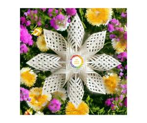 Nuevo diseño 2025 copo de nieve de bambú tejido a mano copo de nieve de bambú hecho a mano de Vietnam, exquisita decoración navideña - Product Image 1