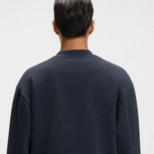 Sweat-shirt à col rond pour homme avec couleur unie et logo personnalisé, prix avantageux pour les acheteurs en gros / Poignets côtelés - Product Image 5