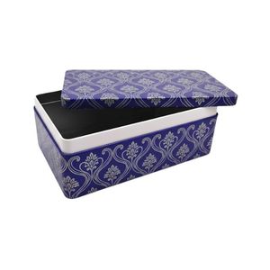 Boîte rectangulaire en fer blanc de qualité alimentaire 210x130x75mm, emballage métallique recyclable pour thé, biscuits et gâteaux - Product Image 3