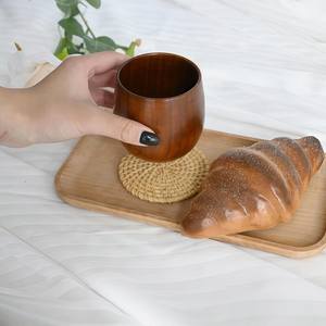 Tasse à thé en bois classique artisanale de qualité supérieure Bois massif Grain naturel Durable Mug écologique pour café et hôtel Utilisation du thé et du café - Product Image 1