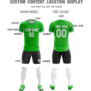 ชุดเครื่องแบบทีมฟุตบอลกางเกงขาสั้นสีแบบไล่ระดับสีชุดเล่นฟุตบอลแบบแห้งเร็วชุดเล่นฟุตบอลพิมพ์ซับลิเมชันเต็มรูปแบบโลโก้ได้ตามต้องการ - Product Image 2